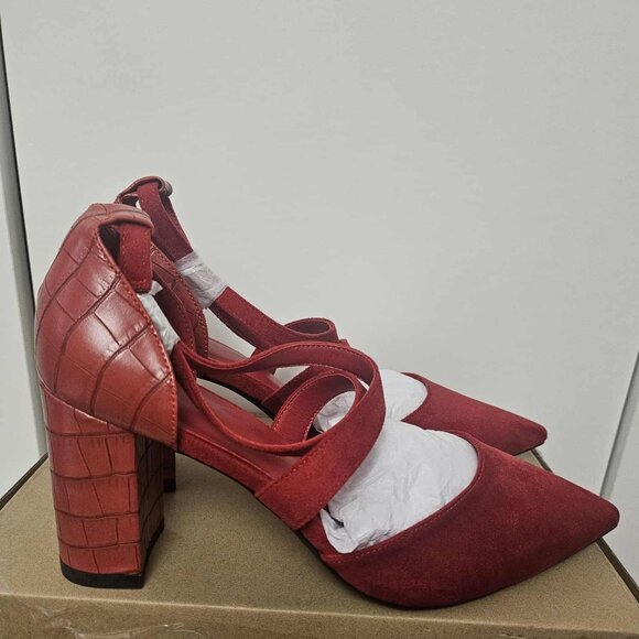 Red strappy heel size 7 - Picture 2 of 5